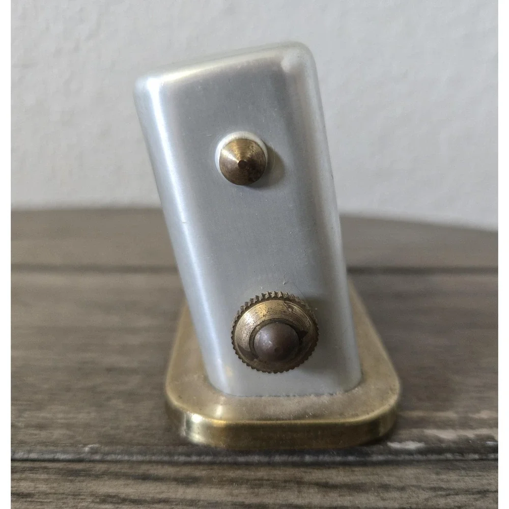 Vintage Park Sherman ART DECO MCM Small Aluminum & Brass Perpetual Desk Calendar